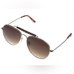 Elizabeth & James Unisex Sunglasses Gold UV Protection Aviator Metal Tortoise